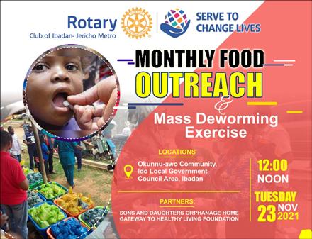 Monthly Feeding Program to indigent children